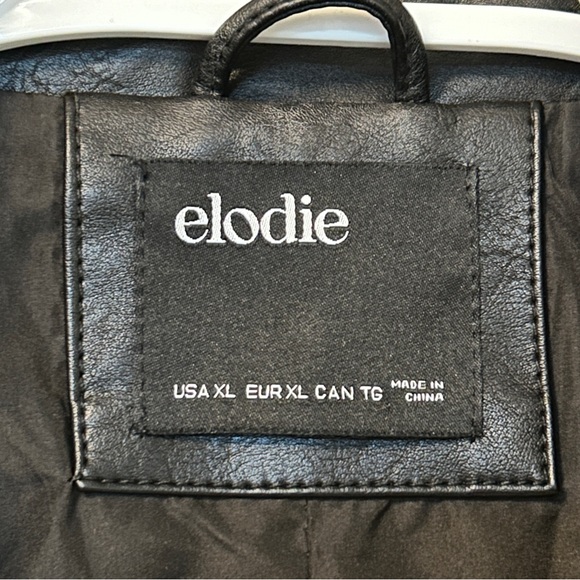 Nordstrom Elodie Faux Leather Jacket Black Biker XL - Picture 6 of 7